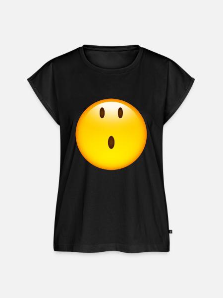 Smiley Glossy Speechless - Frauen Premium Bio Top - Schwarz