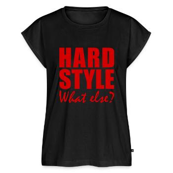HARDSTYLE - Wat nog meer? - Vrouwen Premium Bio Top - zwart - Voor - AI Model Female 172 light (172cm)