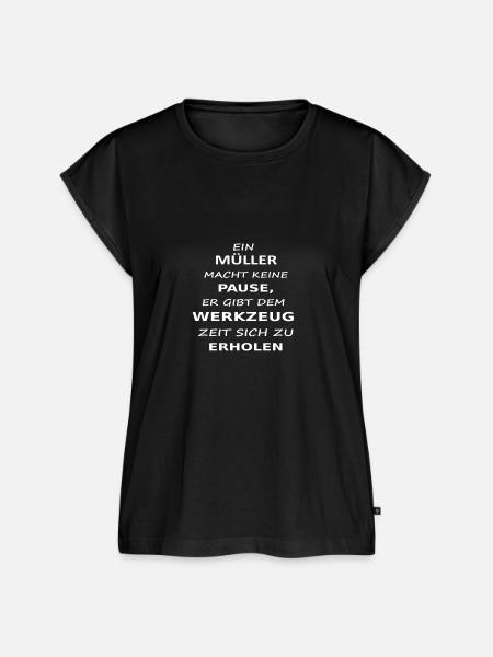 mueller - Frauen Premium Bio Top - Schwarz