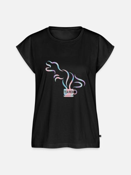 Tea Rex Pastel - Frauen Premium Bio Top - Schwarz