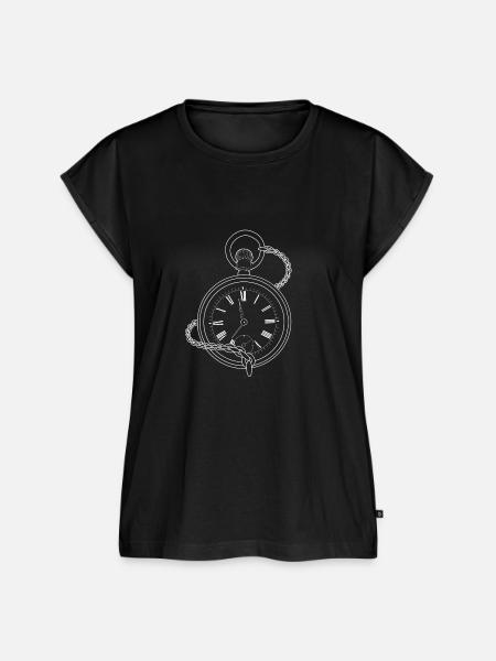 Die Zeit läuft... - Frauen Premium Bio Top - Schwarz