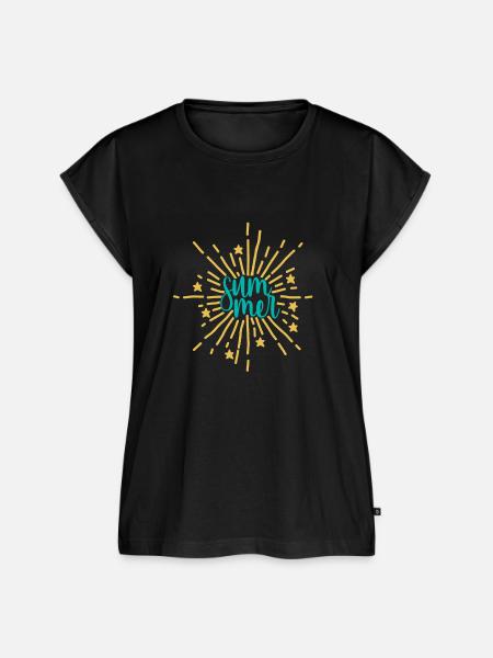 Sommer - Frauen Premium Bio Top - Schwarz