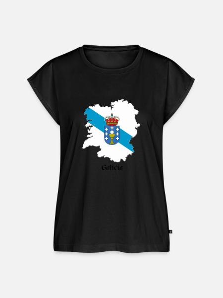 galicia map - Frauen Premium Bio Top - Schwarz