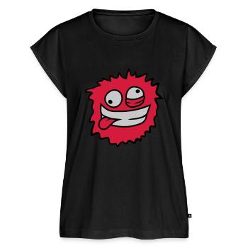 Haariges Monster Gesicht - Frauen Premium Bio Top - Schwarz - Vorne - AI Model Female 172 light (172cm)