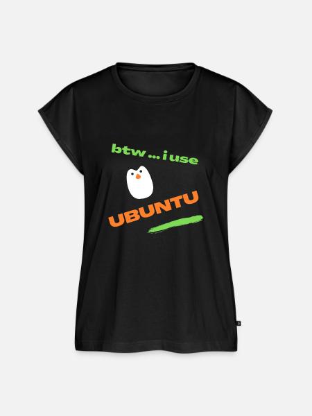 i use Ubuntu - Frauen Premium Bio Top - Schwarz