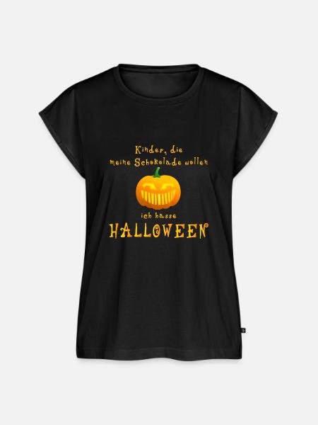 Ich hasse Halloween - Frauen Premium Bio Top - Schwarz