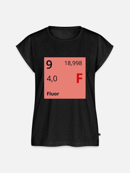 Fluor - Frauen Premium Bio Top - Schwarz