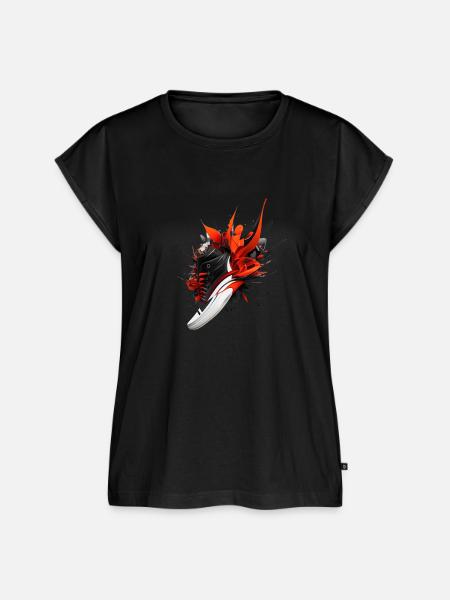 Sneaker smash - Frauen Premium Bio Top - Schwarz