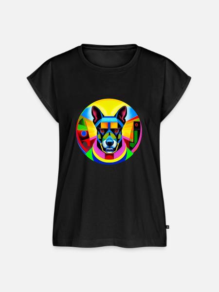 Superheldenhund #19 - Frauen Premium Bio Top - Schwarz