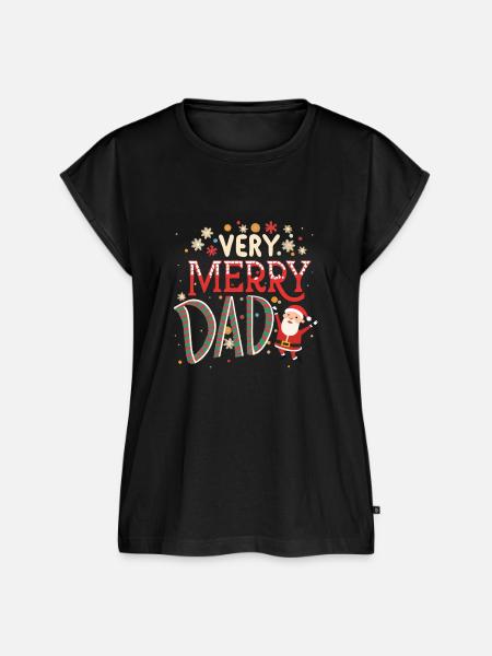 Festlicher Weihnachtsmann - Frauen Premium Bio Top - Schwarz