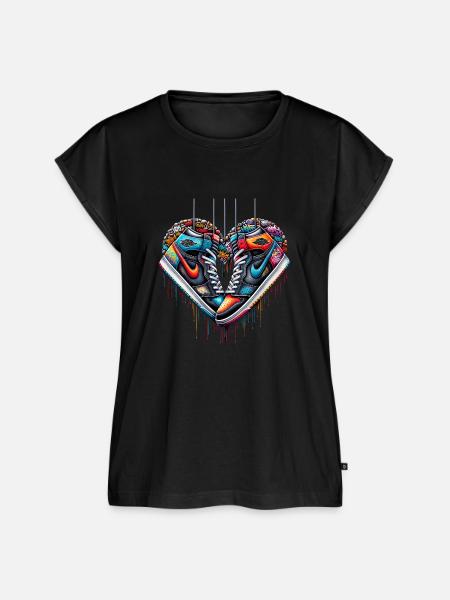 Graffiti Soul Beats - Frauen Premium Bio Top - Schwarz