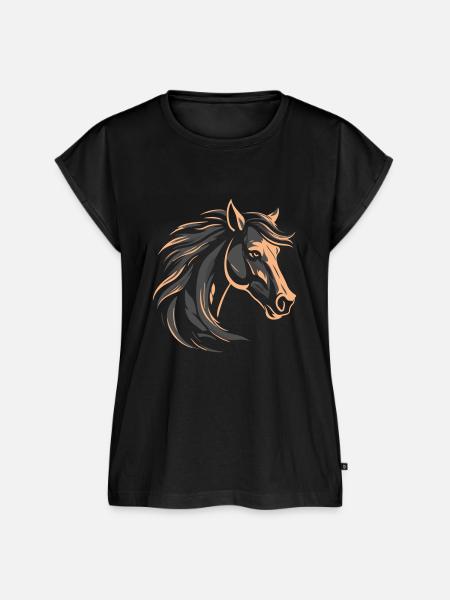 Die Eleganz des Pferdes - Frauen Premium Bio Top - Schwarz