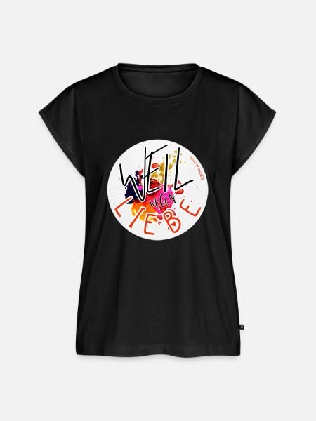 weil wegen LIEBE - Frauen Premium Bio Top - Schwarz