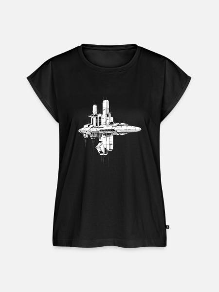 Spaceship - Frauen Premium Bio Top - Schwarz