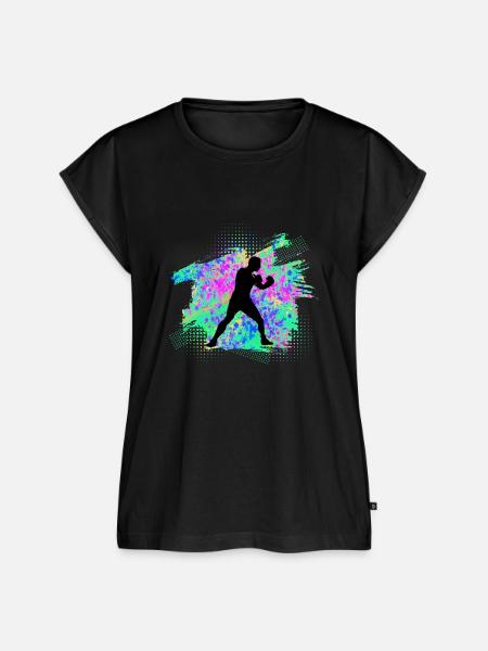 Boxen - Frauen Premium Bio Top - Schwarz