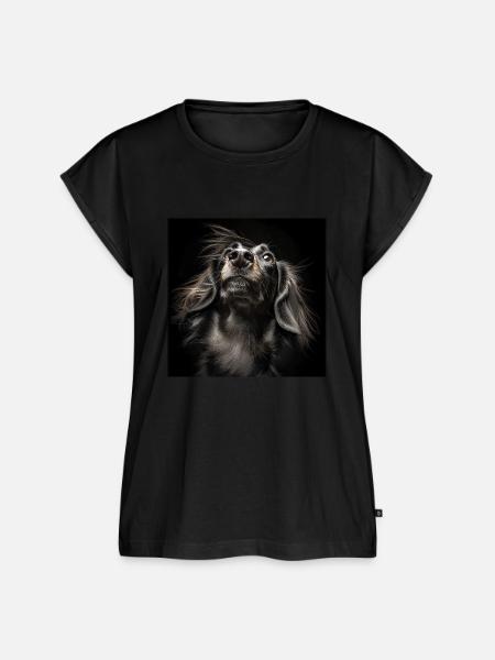 Black Animals - Playing Dog - Frauen Premium Bio Top - Schwarz