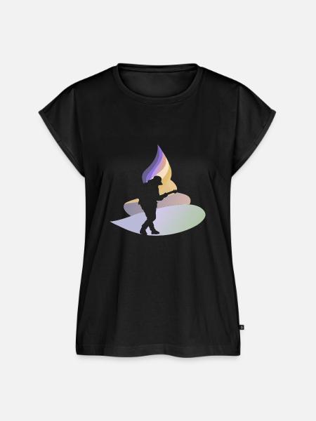 Gitarre Elektrogitarre - Frauen Premium Bio Top - Schwarz