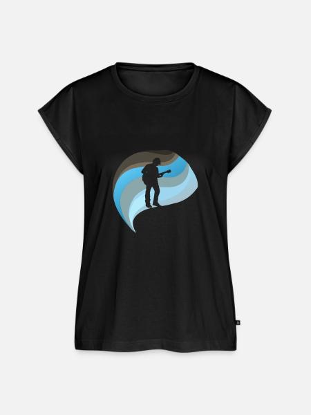 Gitarre Shouter - Frauen Premium Bio Top - Schwarz