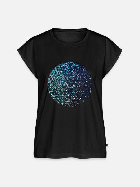 Blaue Kugeln - Frauen Premium Bio Top - Schwarz
