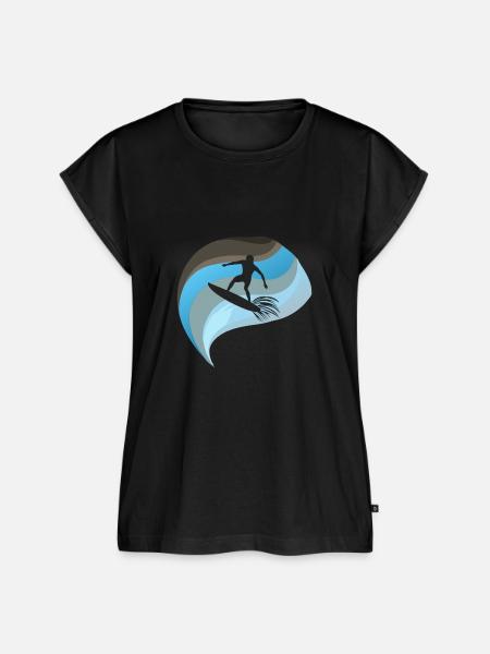 Surfer Surfbus - Frauen Premium Bio Top - Schwarz