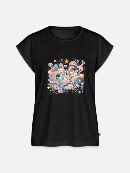 Magic World - Frauen Premium Bio Top - Schwarz