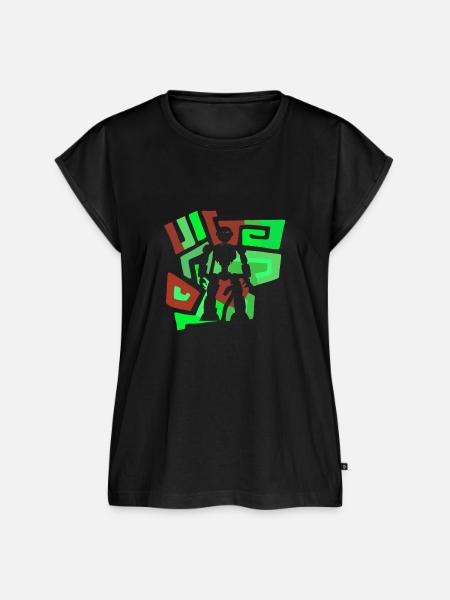 Roboter Informatik Maschine - Frauen Premium Bio Top - Schwarz