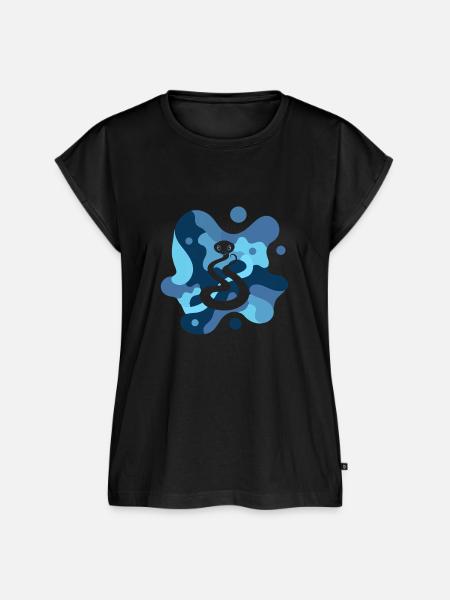 Schlange Schlangen - Frauen Premium Bio Top - Schwarz