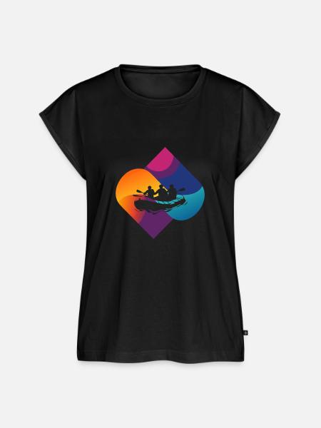 Rafting Paddeln - Frauen Premium Bio Top - Schwarz