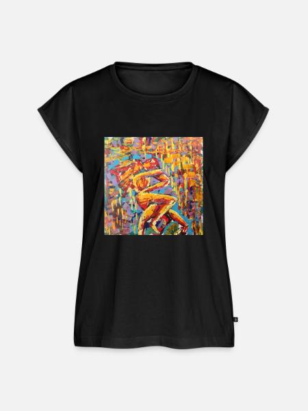 umarmte - Frauen Premium Bio Top - Schwarz