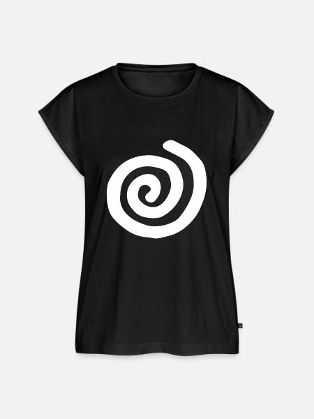 Swirl einfaches Design - Frauen Premium Bio Top - Schwarz