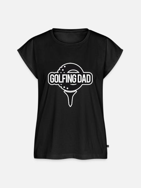 Golfing Dad - Papa Lustig - Frauen Premium Bio Top - Schwarz