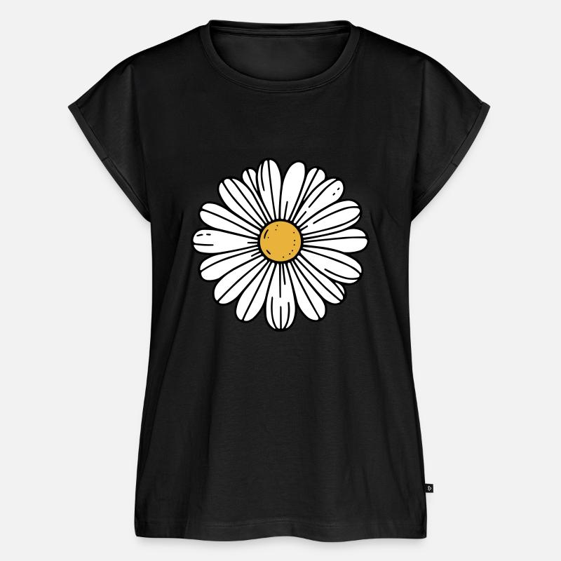Gänseblümchen - Frauen Premium Bio Top - Schwarz