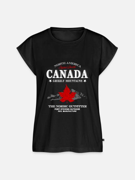 Kanada - Maple Leaf - Canada - Frauen Premium Bio Top - Schwarz