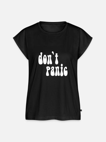 don t panic - Frauen Premium Bio Top - Schwarz