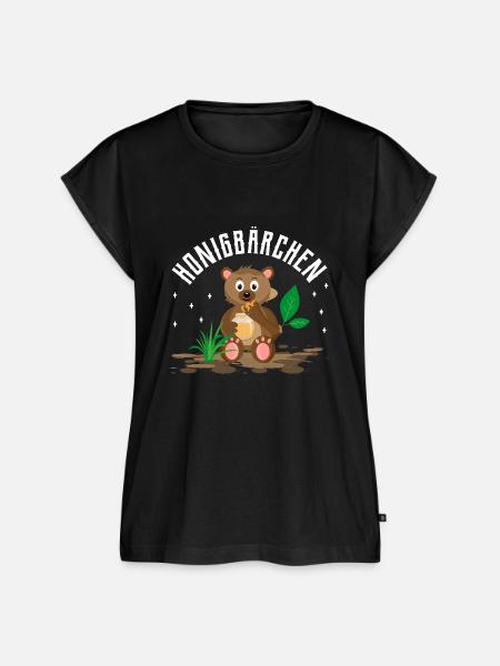 Honigbärchen - Frauen Premium Bio Top - Schwarz