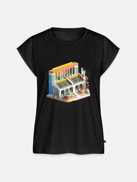Bunte & Antike Tribüne - Frauen Premium Bio Top - Schwarz