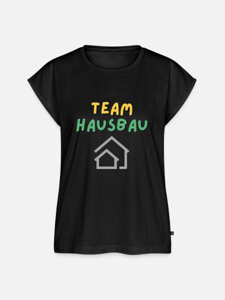Team Hausbau - Frauen Premium Bio Top - Schwarz