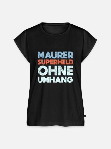 Maurer Superheld Ohne Umhang - Frauen Premium Bio Top - Schwarz