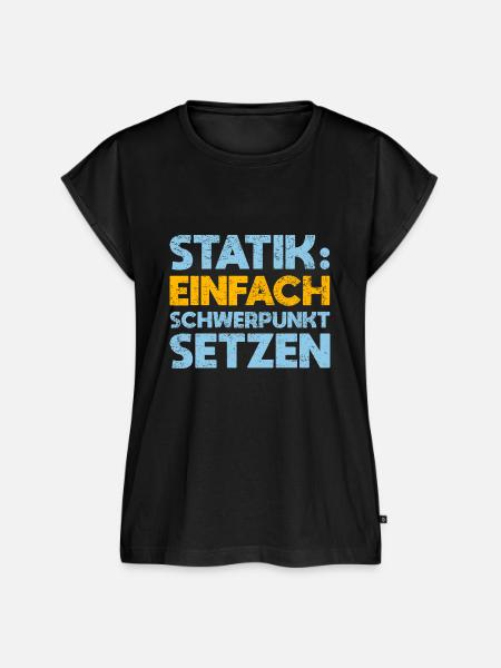 Statik: Einfach Schwerpunkt Setzen - Frauen Premium Bio Top - Schwarz