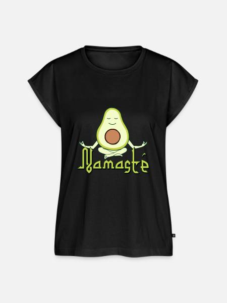 Namasté - meditierende liebe Avocado - Frauen Premium Bio Top - Schwarz