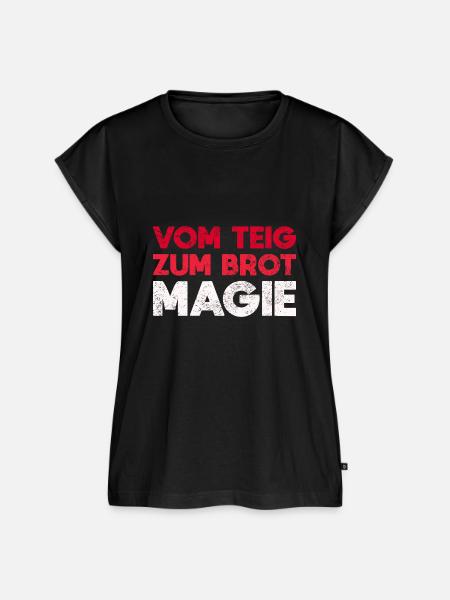 Vom Teig Zum Brot, Magie - Frauen Premium Bio Top - Schwarz
