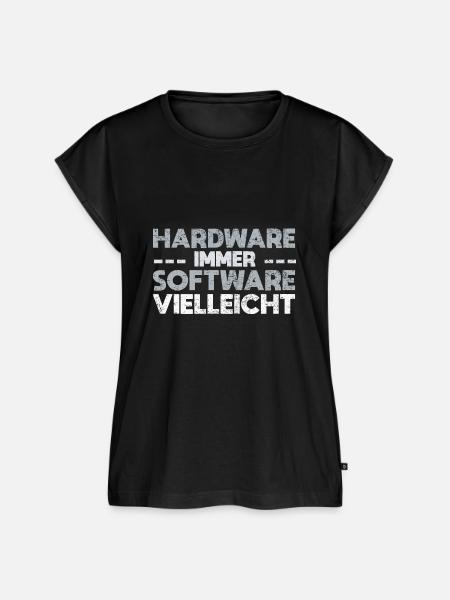 Hardware Immer Software Vielleicht - Frauen Premium Bio Top - Schwarz