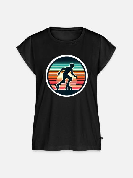 Inline Skating - Frauen Premium Bio Top - Schwarz