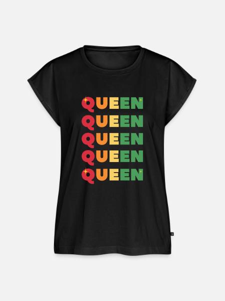 Queen Simple - Frauen Premium Bio Top - Schwarz