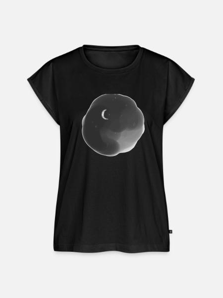 Sternenhimmel-Tshirt - Frauen Premium Bio Top - Schwarz