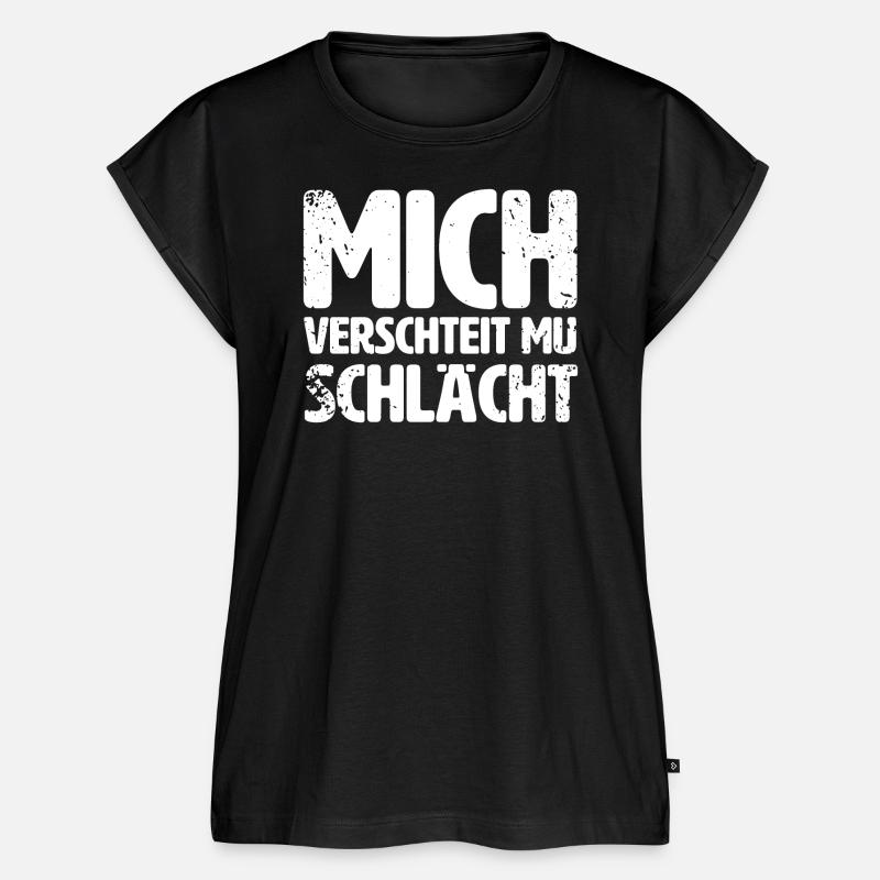 MICH VERSCHTEIT MU SCHLÄCHT - Frauen Premium Bio Top - Schwarz