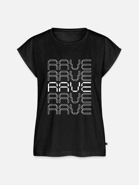 Rave-Logo-Design - Frauen Premium Bio Top - Schwarz