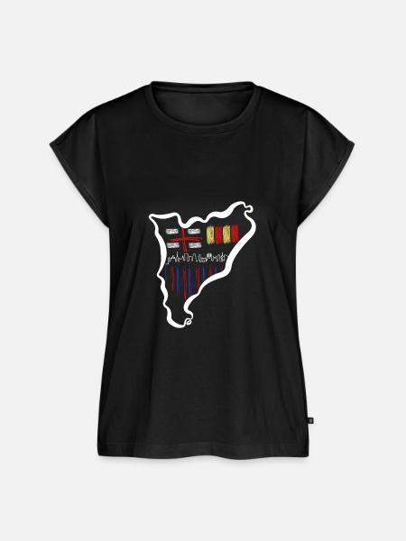 Katalonien Wappe - Frauen Premium Bio Top - Schwarz