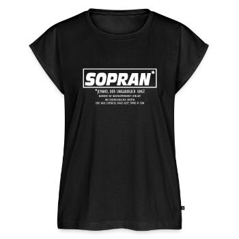 Sopran Definition Chor Stimmen Singer T-Shirt - Frauen Premium Bio Top - Schwarz - Vorne - AI Model Female 172 light (172cm)