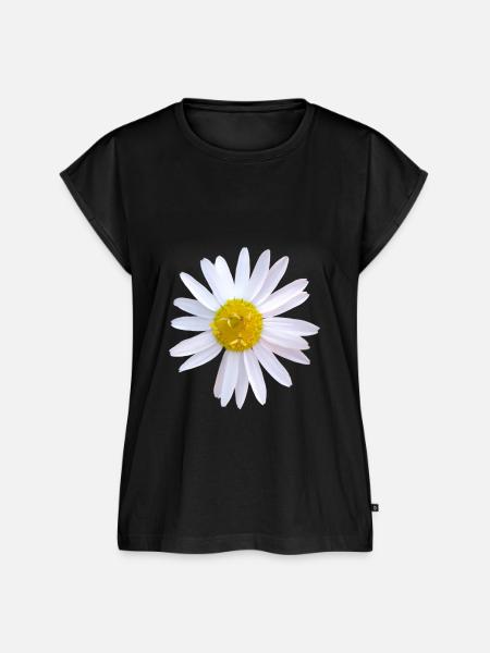 Gänseblümchen - Frauen Premium Bio Top - Schwarz